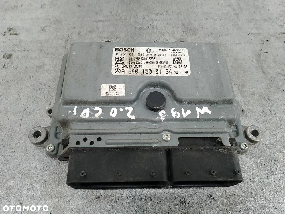 KOMPUTER, STEROWNIK MERCEDES  KLASA B W245 A6401500134  0281014536 2.0 CDI - 1