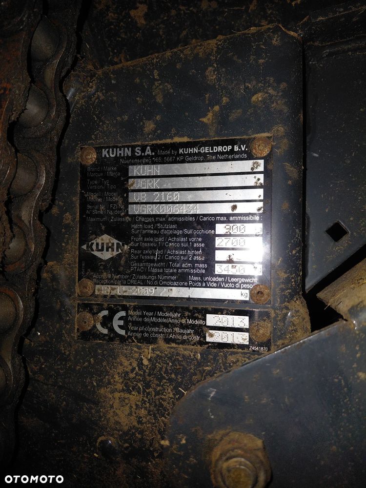 Kuhn VB 2160 rotor noże siatka opuszczana podłoga - 6