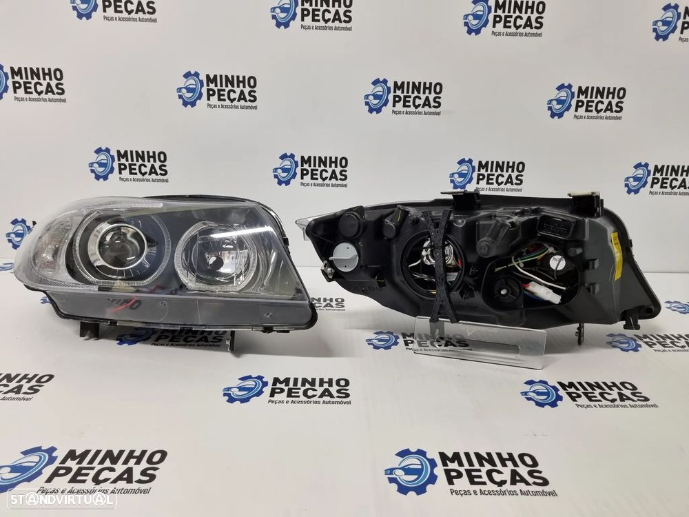 Faróis BMW E90/E91 Pré LCI Fundo Preto - 7