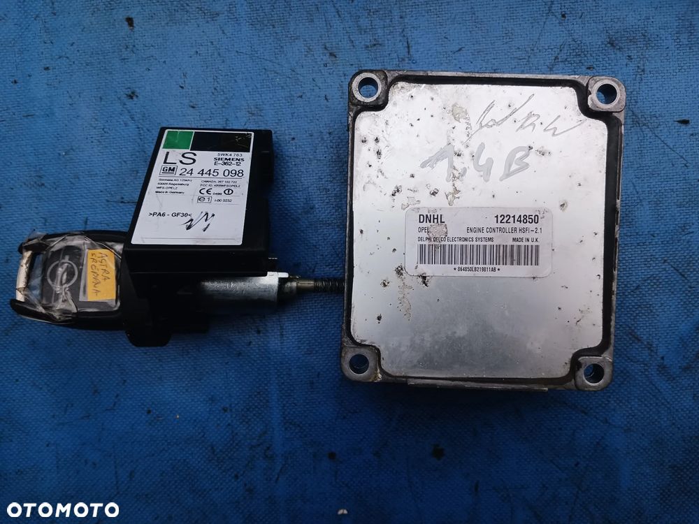 Zestaw startowy do odpalenia Opel Astra G II Sterownik silnika 12211330 DWMA HSFI-2.4 Bertone 1.6XEP stacyjka Immo - 4