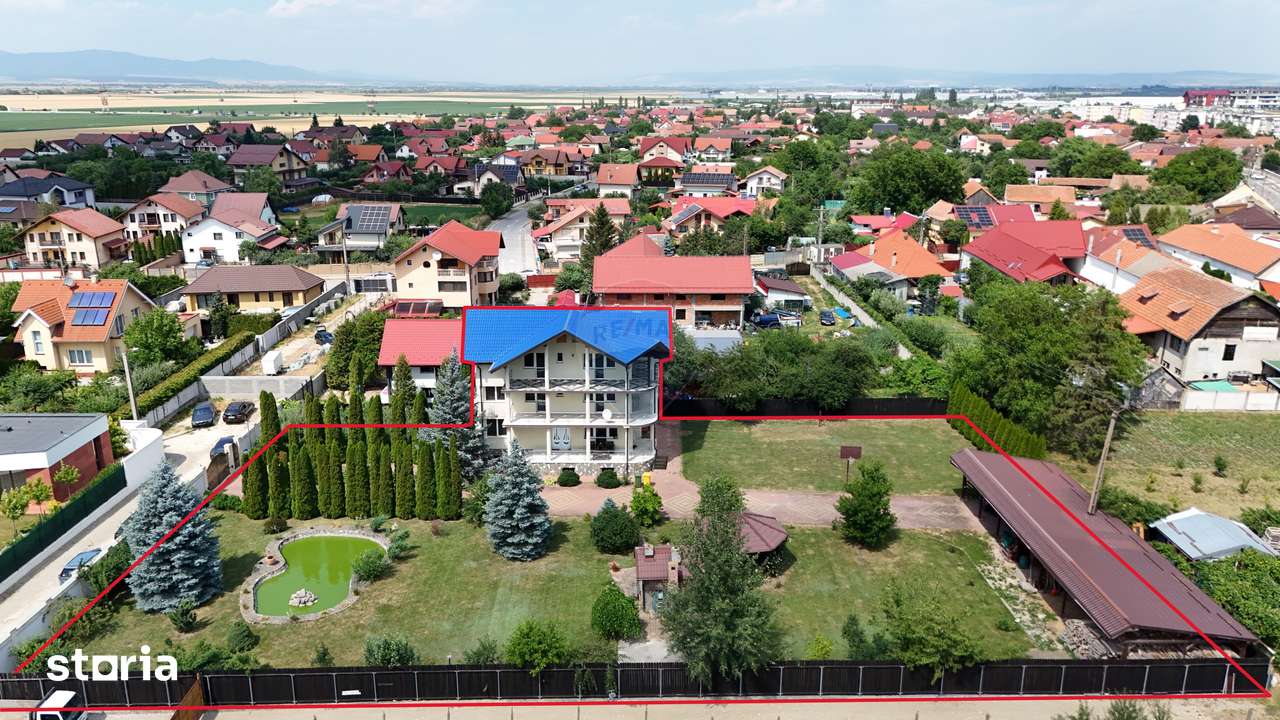 VILĂ CU IAZ ȘI 2.418 MP TEREN | GHIMBAV – LIVADA | COMISION 0% - Imagine principală: 2/20