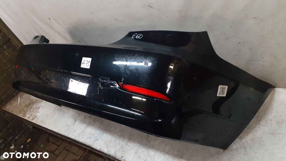 + ZDERZAK TYŁ TYLNY BMW SERIA 5 E60 BLACK SHAPPIRE CZARNY PDC CZUJNIKI - 3