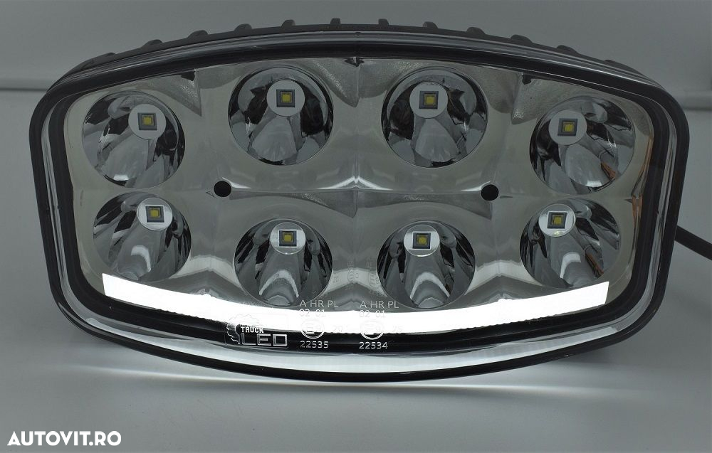 Proiector Full-Led, Pozitie si Faza Lunga Led, 12/24V, Dreptunghiular - Oval, Jumbo - 12