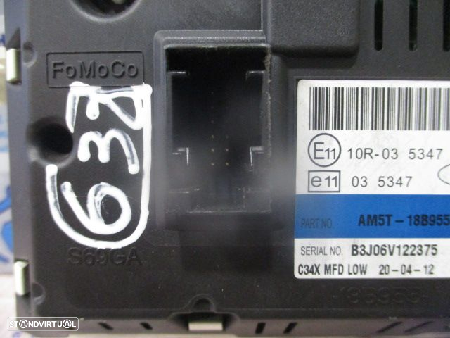Display Relogio AM5T18B955AG FORD FOCUS  3 FASE 1 2012 1.6 Tdci 95CV 5P BRANCO - 3