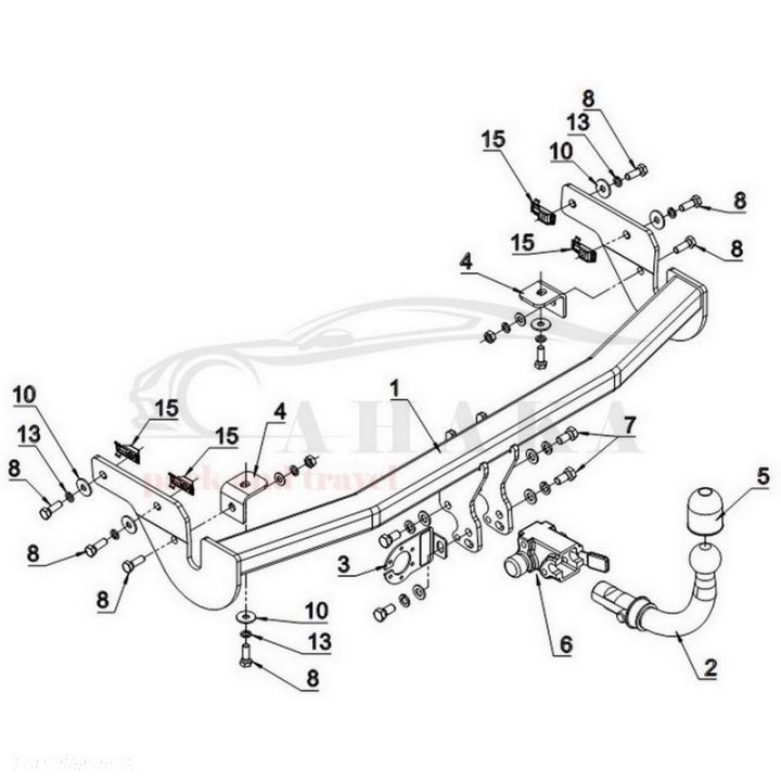 Hak Holowniczy Automat Do Citroen C3 Picasso 2009-2017 - 3