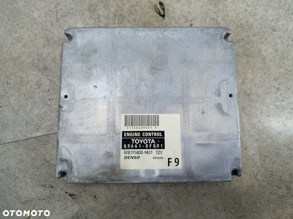 KOMPUTER,STEROWNIK TOYOTA COROLLA VERSO II 89661-0F091 MB175800-9431  DENSO - 2