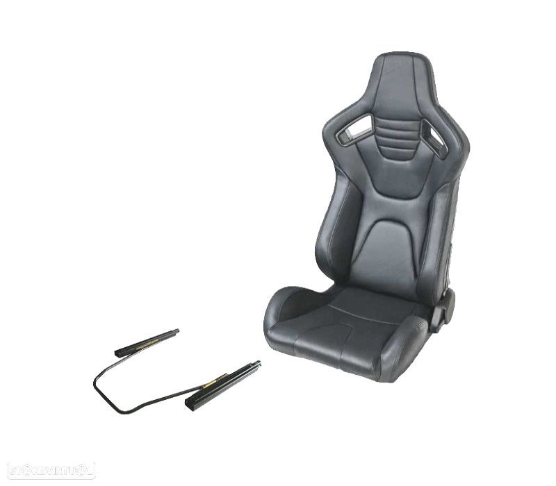 KIT BAQUET BACKET DESPORTIVA COURO PRETA ESTILO SPORTSTER - 1