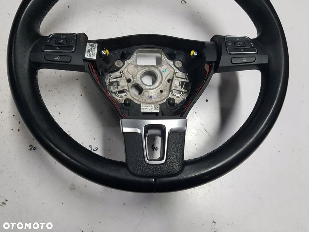 VW PASSAT B7 10-14r PASSAT CC GOLF VI KIEROWNICA SKÓRZANA 3C8419091BE - 2