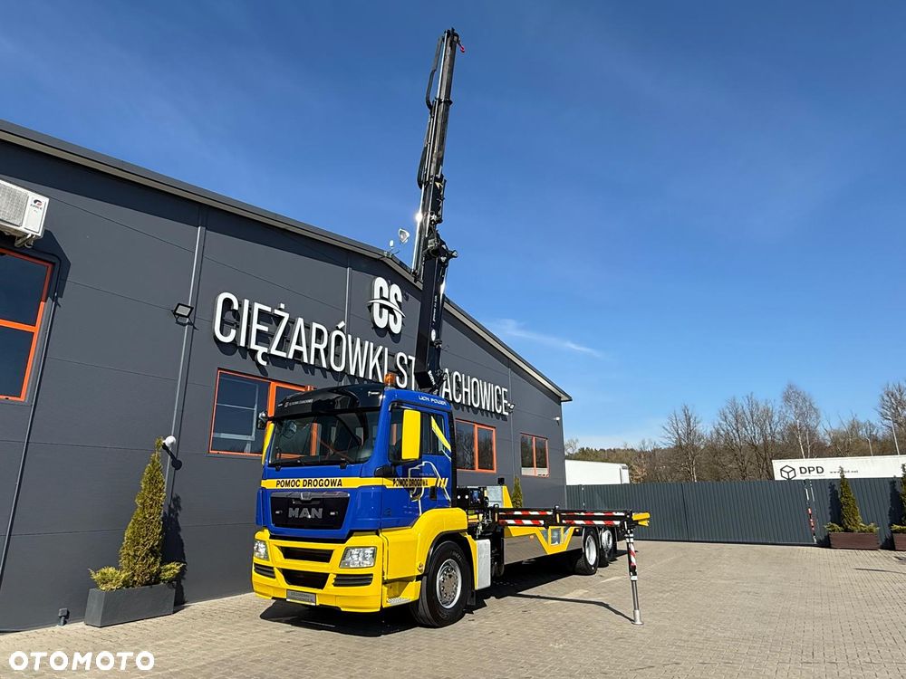 MAN TGS TGX 26.360 E5 laweta uniwersalna + Dźwig HDS HMF 1420 K2 / pomoc drogowa / kran krane dzwig hds żuraw - 15