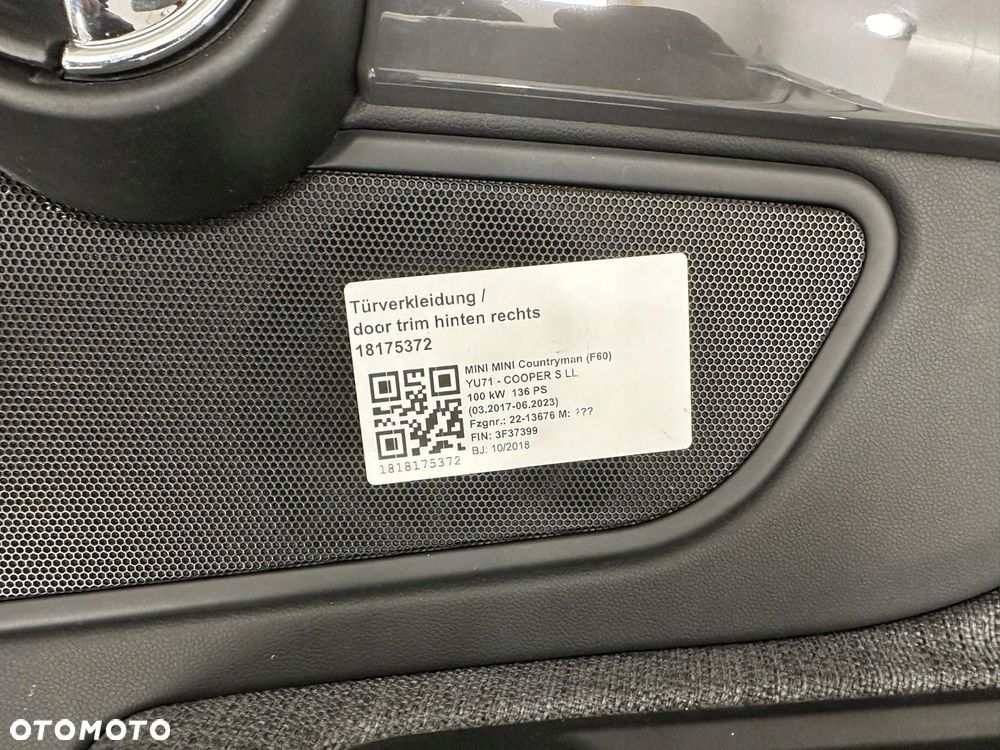 MINI COUTRYMAN F60 ŚRODEK TAPICERKA FOTELE KANAPA BOCZKI - 10