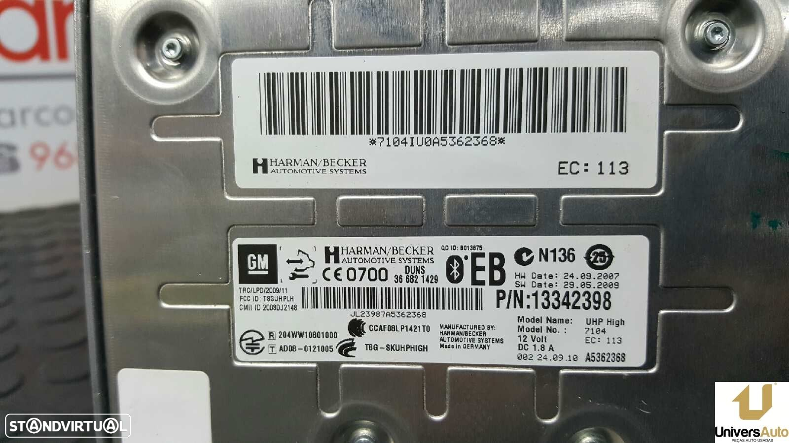 UNIDADE DE CONTROLE BLUETOOTH OPEL INSIGNIA BERLINA SPORT - 5