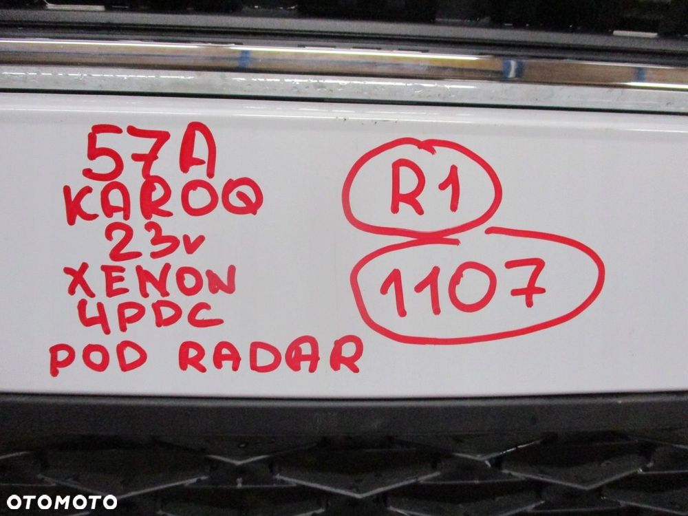 Zderzak SKODA KAROQ 57A 23R LIFT 4 PDC XENON POD RADAR - 11