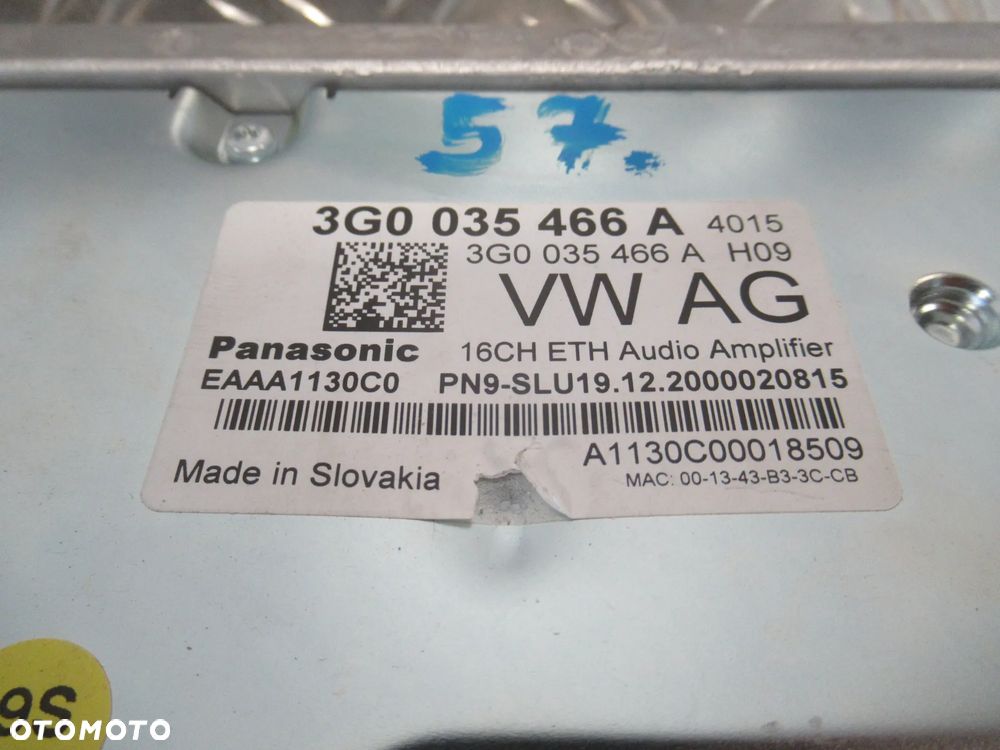 WZMACNIACZ AUDIO AMPLIFIER VW SKODA 3G0035466A - 8