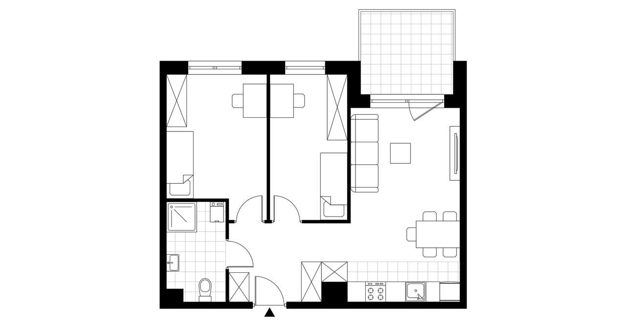 3-pokojowe mieszkanie 53m2 + balkon - Pełny obrazek: 4/9