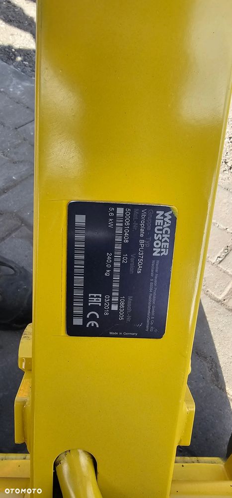 Zagęszczarka gruntu Wacker BPU 3750 DPU3750 - 4