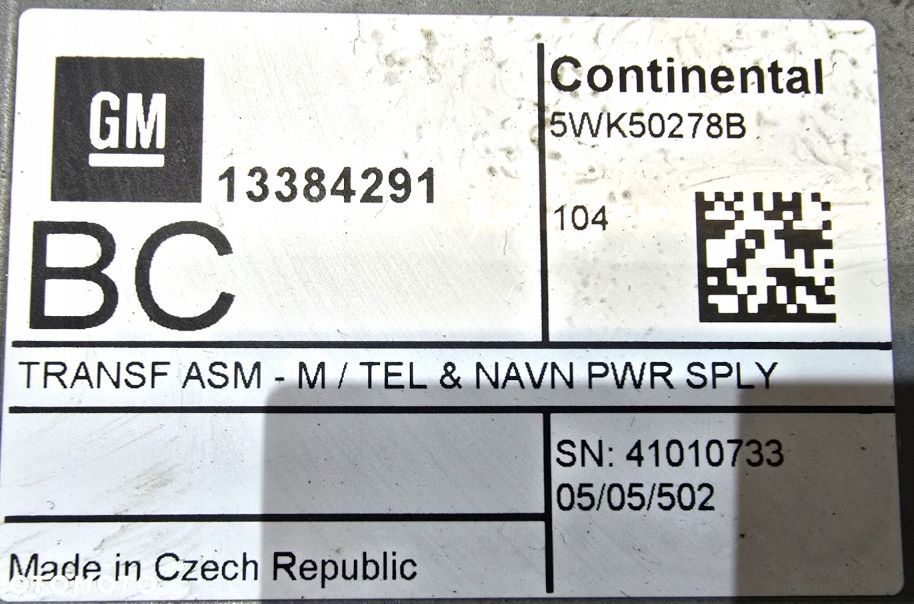 moduł sterownik radia opel astra j 13384291 - 4
