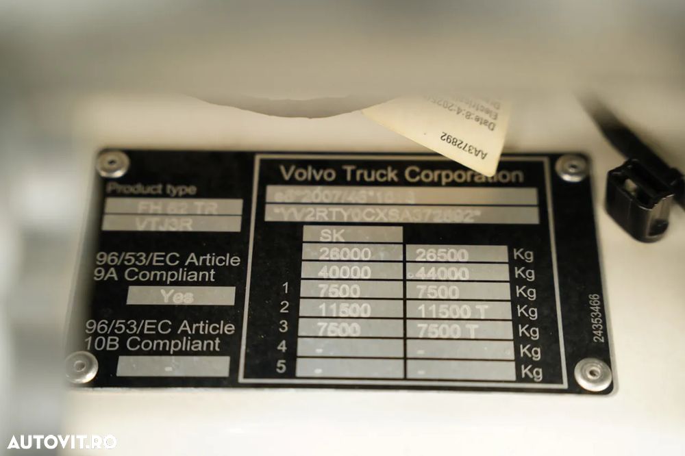 Volvo FH 460 / CORTINĂ - 7.75 M / I-SAVE / AER CONDIȚIONAT PARCARE / PUNTE RELAXABILĂ / DIRECȚIE / CORTINĂ RANFORSATĂ - 35