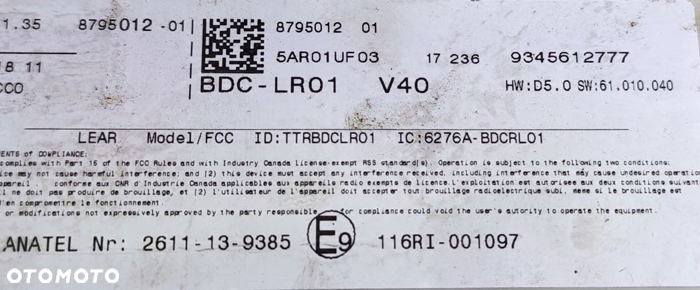 M43 MODUŁ STEROWNIK BDC FEM BMW 2 F46 8795012 - 10