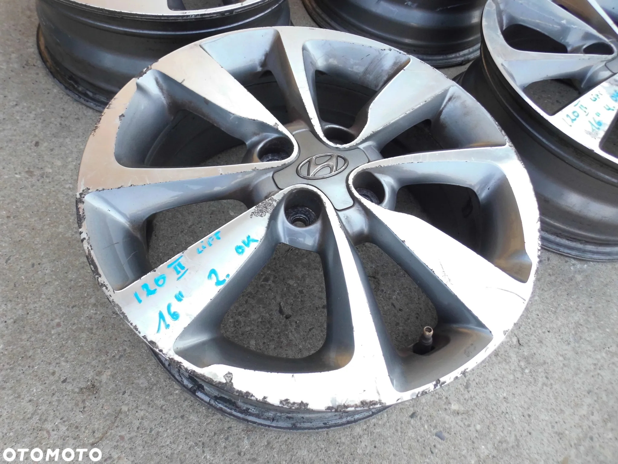 FELGI ALUMINIOWE Z CZUJNIKIAMI CIŚNIENIA 52910-C8100 HYUNDAI I20 II 16 CALI ORYGINAŁ - 5