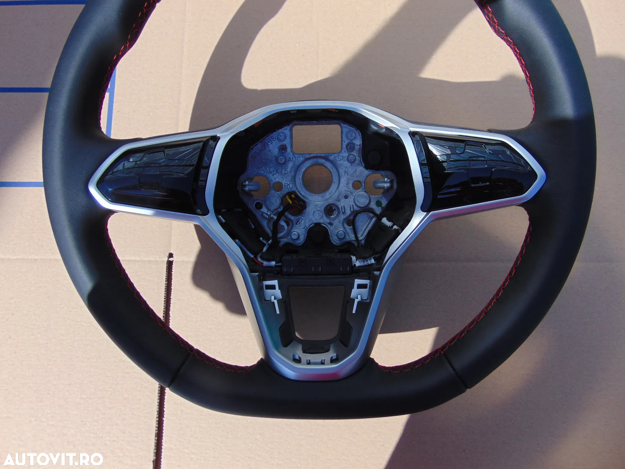 Volan piele cu comenzi VW Golf 8 Polo T Cross ID4 ID3 comenzi cu touch modul volan Passat 3g5 b8 T6 cod 6380998 - 5