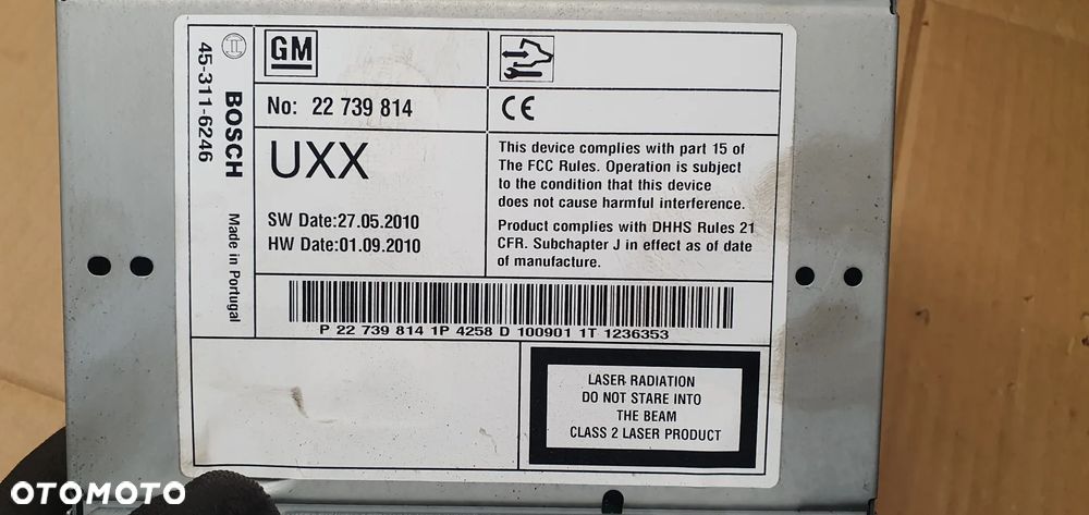 Radio radioodtwarzacz panel radia wyświetlacz Opel Insignia A 22739814 - 10