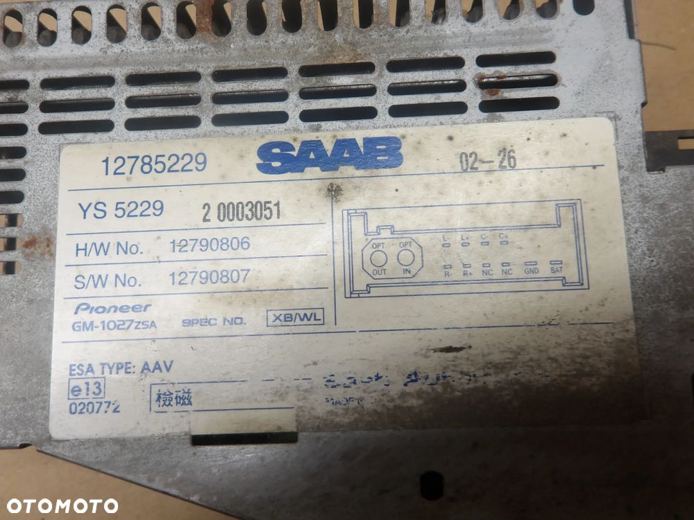 SAAB 93 II 2.0TB WZMACNIACZ RADIA 12790806 - 4