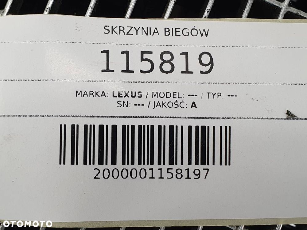 SKRZYNIA BIEGÓW LEXUS NX 300H J2W 2.5 HYBRYDA HYBRID - 9