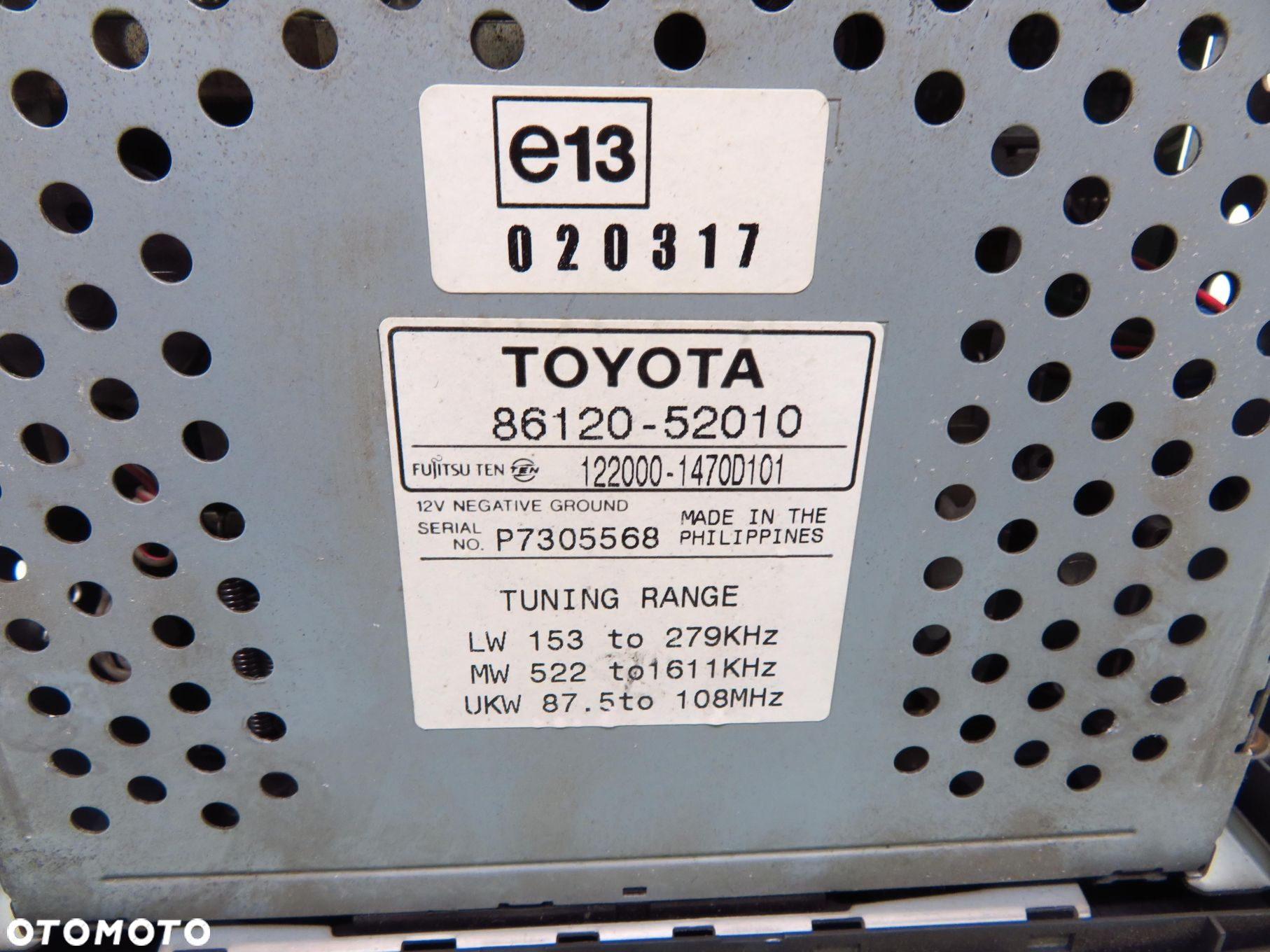 RADIO KASETA  TOYOTA YARIS I 8612052010 - 4