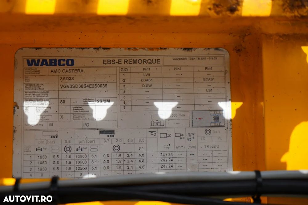 Castera REMORCA AUTO AMC CASTERA / ÎNCĂRCĂTOR JOS / 13,1 M / GAMĂ HIDRAULICĂ / AXĂ DE DIRECȚIE / TROLIU - 33