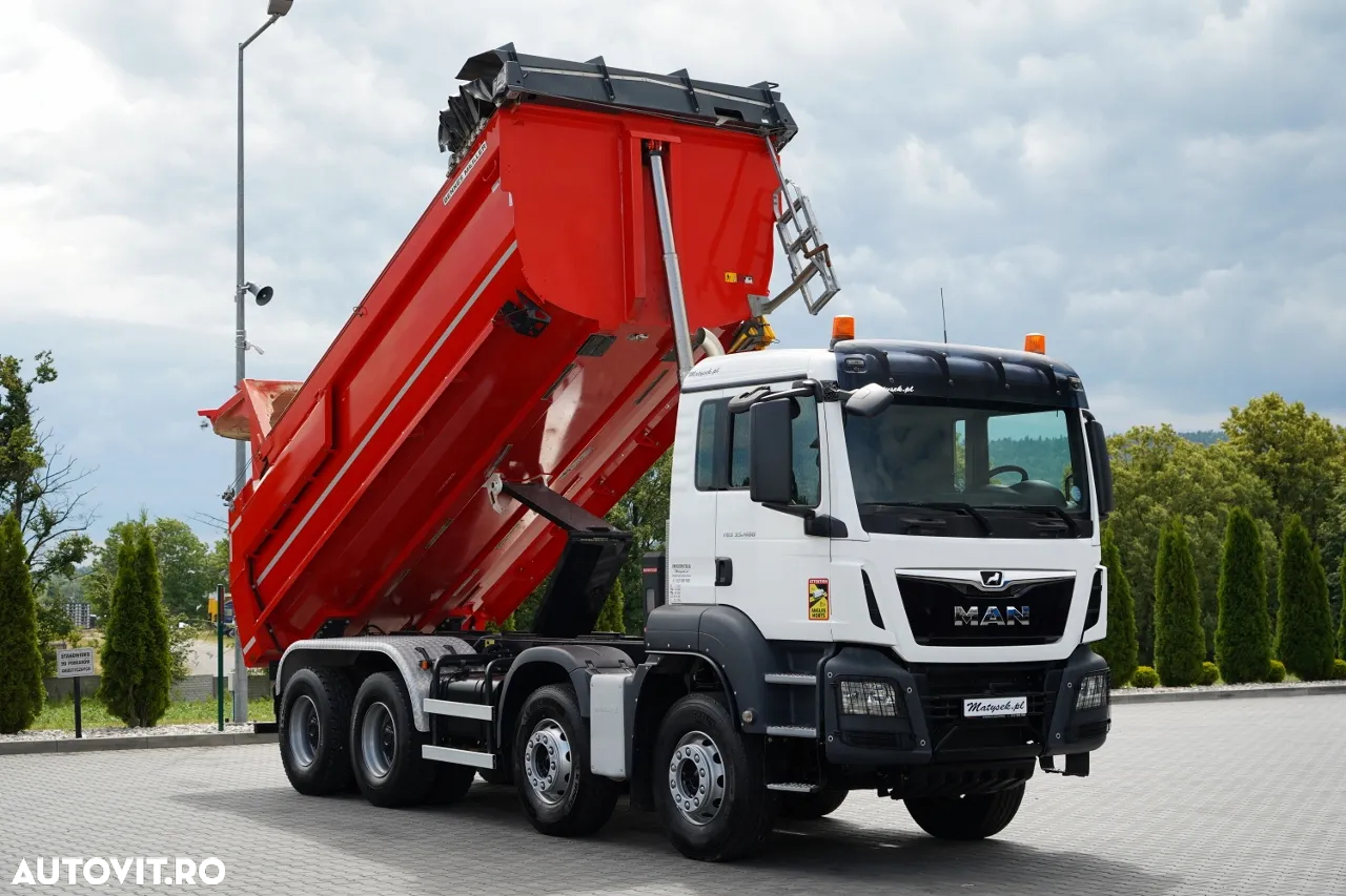 MAN TGS 35.460 / 8X4 / BASCULATOR SPATE / HIDROCLAPE / 2018 / IMPORTAT / CONTRACT POST-SERVICE - 13