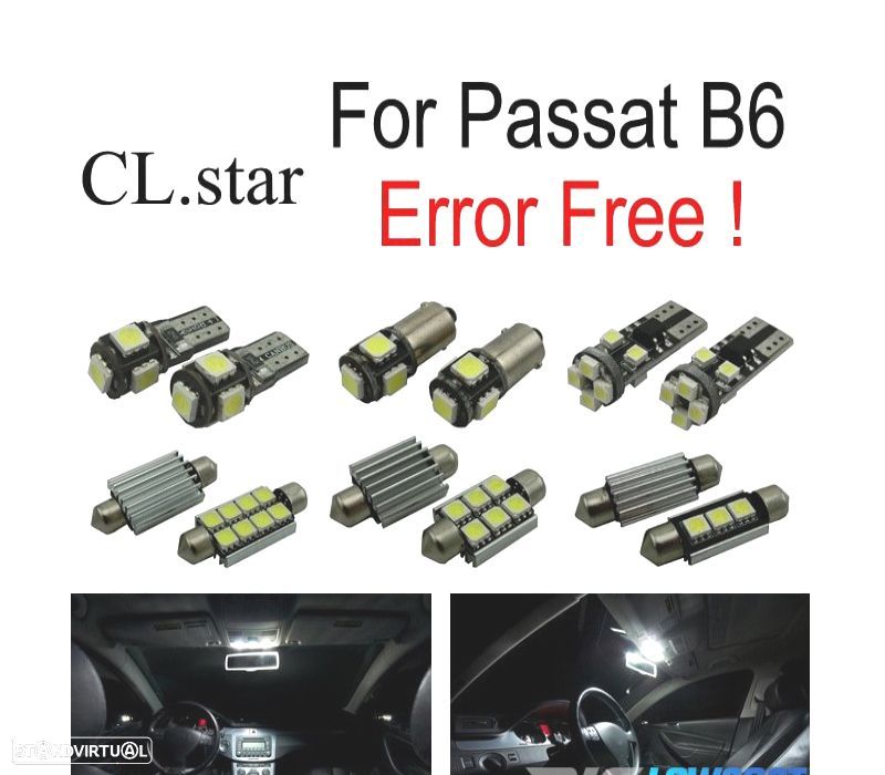 KIT COMPLETO 14 LAMPADAS LED INTERIOR PARA VOLKSWAGEN VW PASSAT B6 06-11 - 2