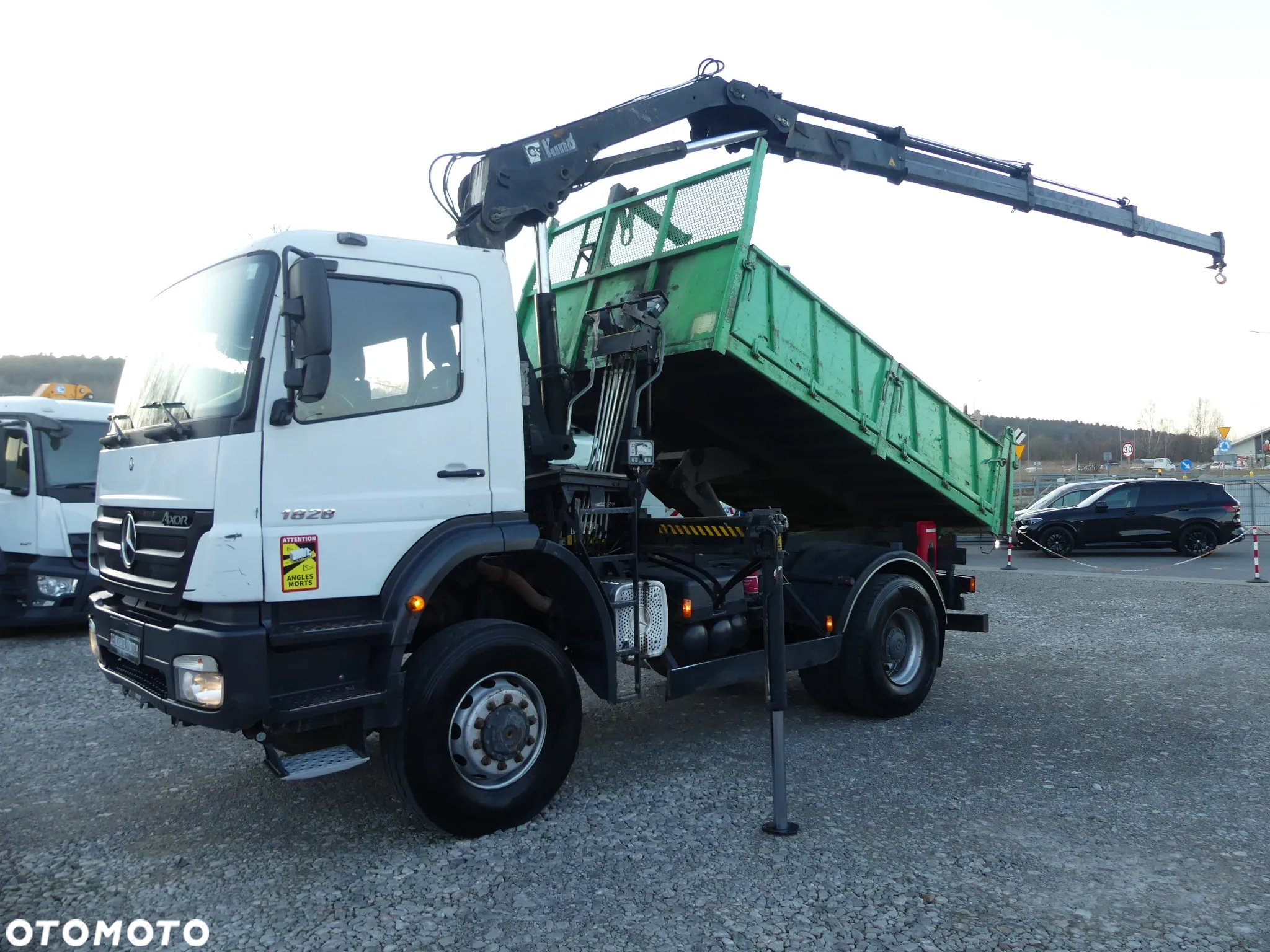 Mercedes-Benz AXOR 1828 4x4 / WYWROTKA + HDS HIAB 10.3 m / SKŁADANY W Z / - 2