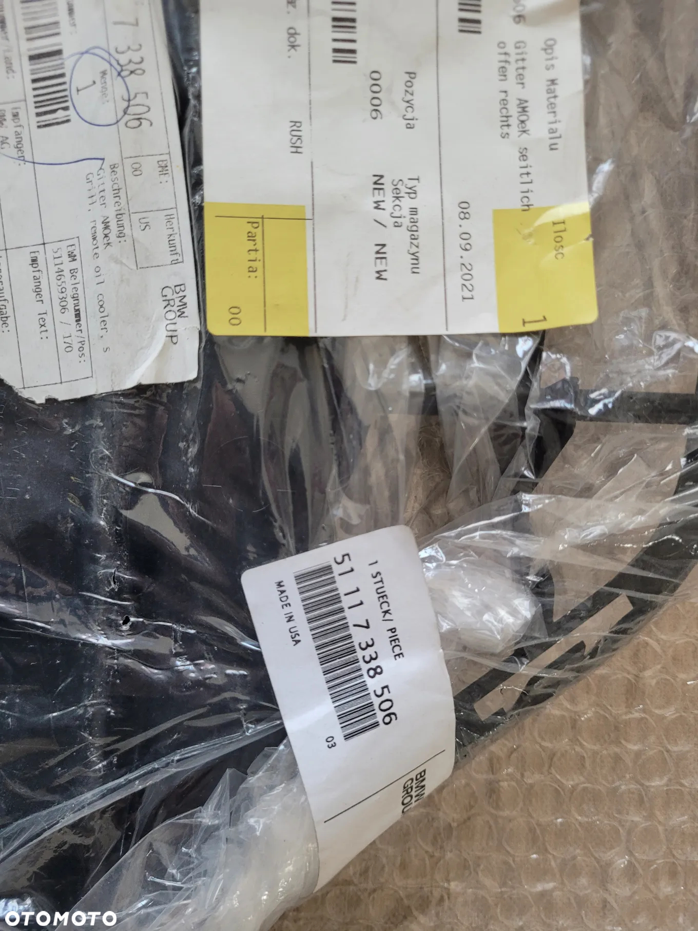 Kratka Boczna Otwarta Prawa BMW X4 51117338506 Nowa - 2