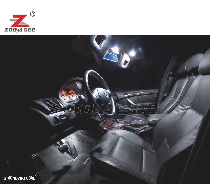 Kit completo de 20 lâmpadas LED interior BMW X5 E53 2000-2006 - 5