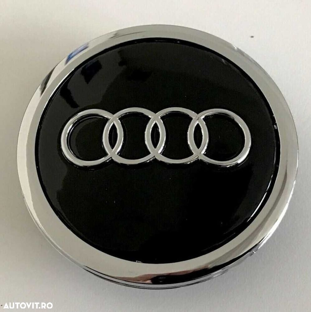 Capace Roti Sigle Embleme Jante AUDI 69MM 4B0601170A Emblema Negru/Gri - 4
