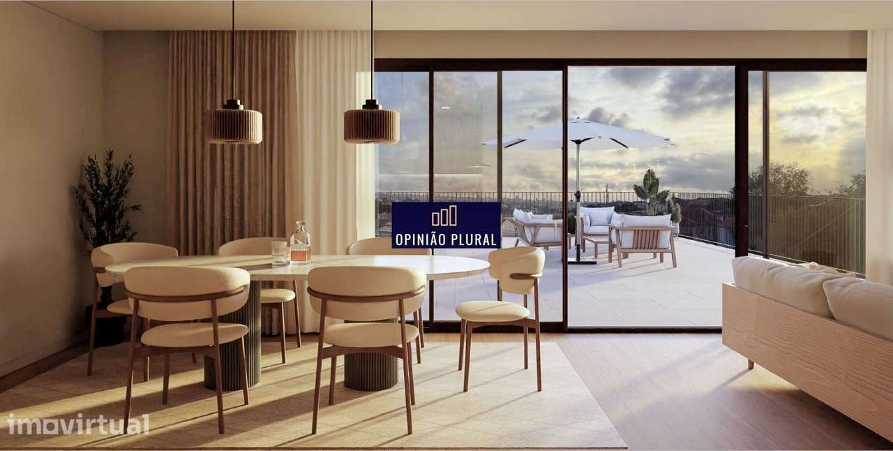 T2 Novo de Luxo com Varanda e Garagem Dupla | Haven Terrazza  Valbom - Grande imagem: 2/12