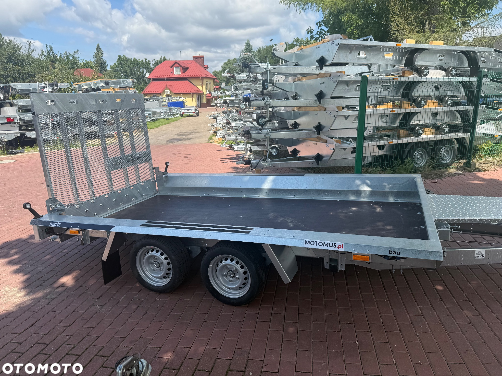 Martz Przyczepa do przewozu sprzętu budowlanego Martz Bau 3 350/2 350x160 3000kg 2 osie pod koparke koparka walec MOTOMUS od ręki - 5