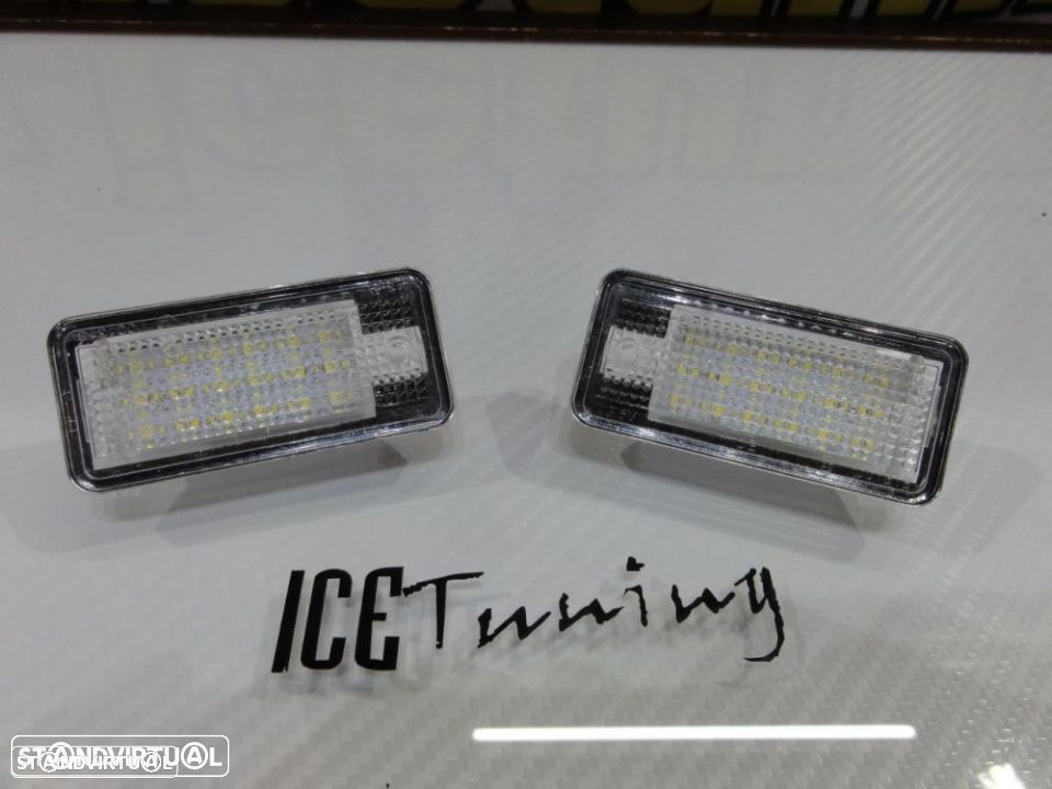 Suporte De Lâmpada De Matricula Com Led Branco Para Audi A3 8P, A4 B6, B7, A6 4F, A8, Q7, A5 - 1