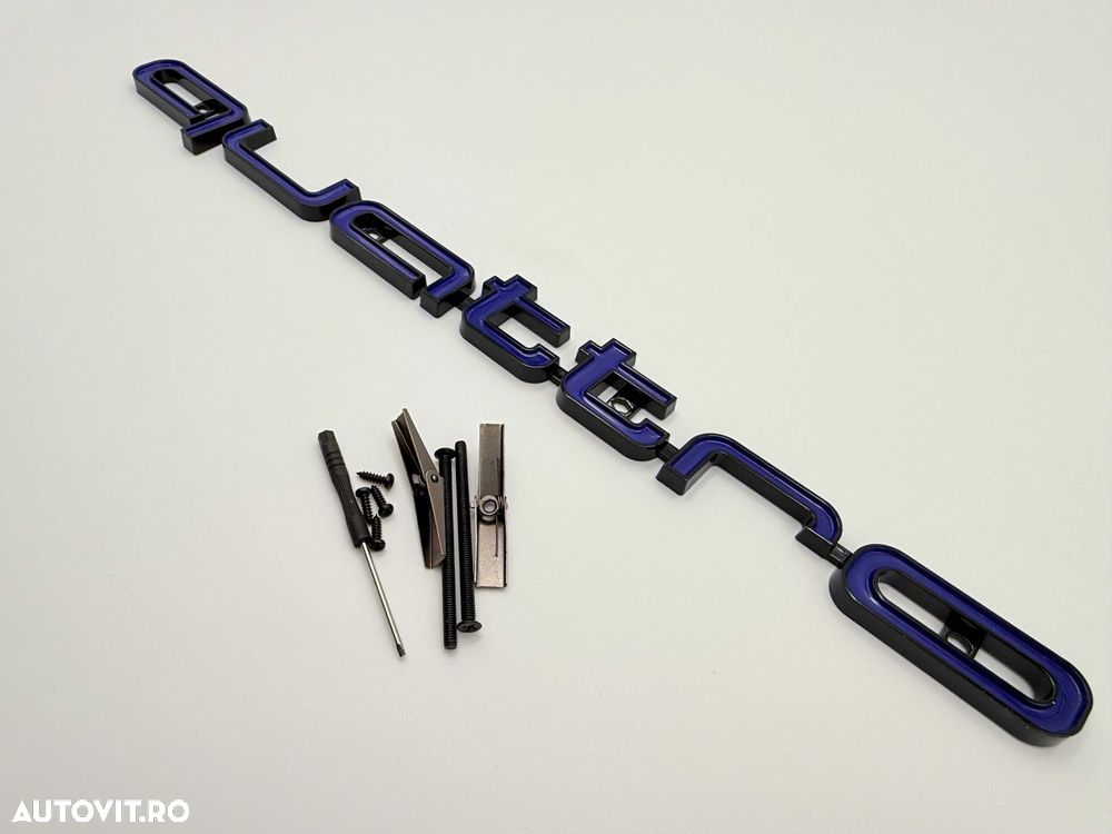 Emblema Compatibila Audi QUATTRO grila negru/albastru - 3