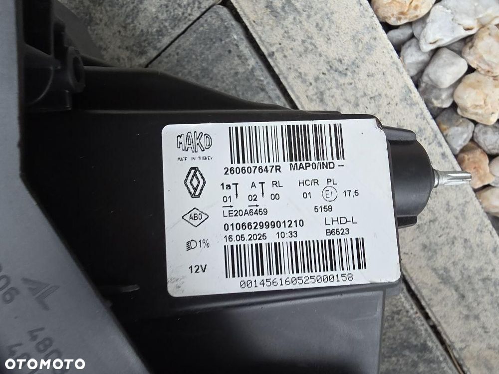 RENAULT CLIO 5 V Lampa lewa Kompletna Full Led 260607647R Długi Led Czarna - 11
