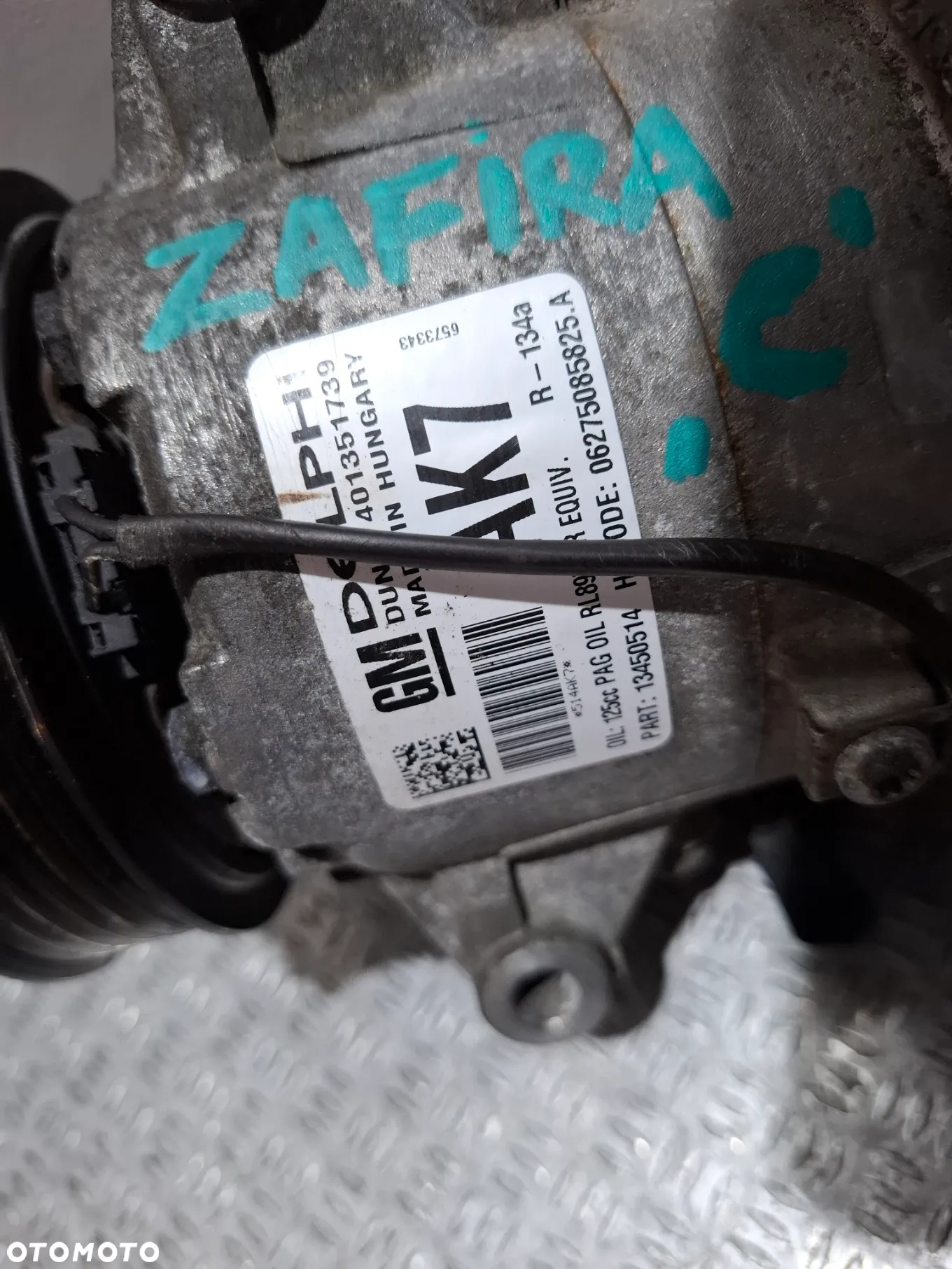 Sprężarka kompresor klimatyzacji Opel Zafira Astra nr 40135739 AK7 Rok 2015 - 2