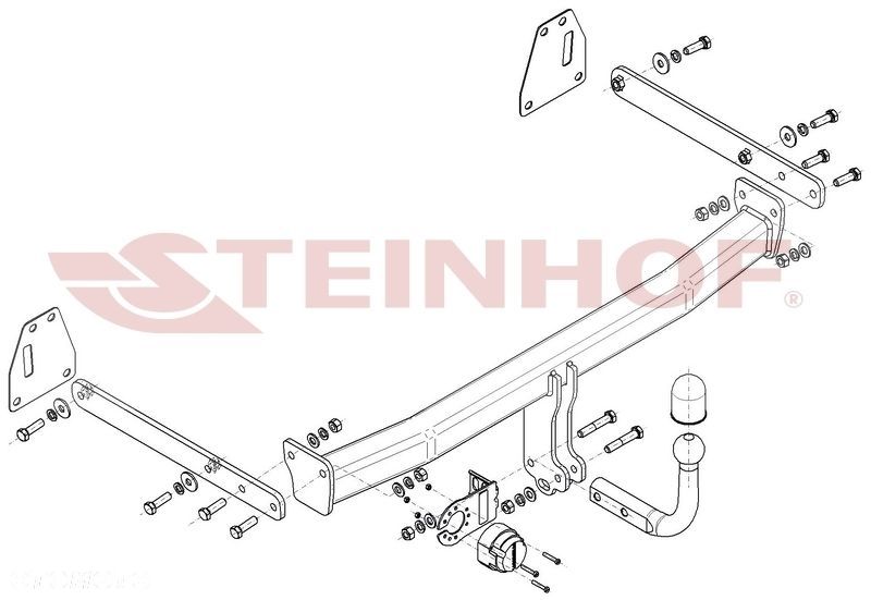 Hak holowniczy + MODUŁ 7PIN do Toyota Corolla E21 Sedan od 2019 - 2
