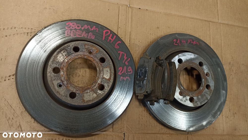 VW PHAETON TARCZE HAMULCOWE KLOCKI TYLNE KLOCKI 280MM BREMBO - 2