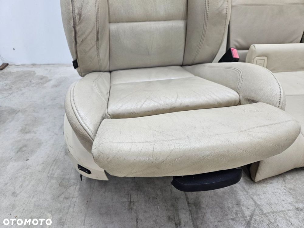 Fotele BMW E92 Coupe 04-12r. M-pakiet Sportseast kanapa tylna ANGLIK KOMPLET skóra beżowa CREMEBEIGE - 6
