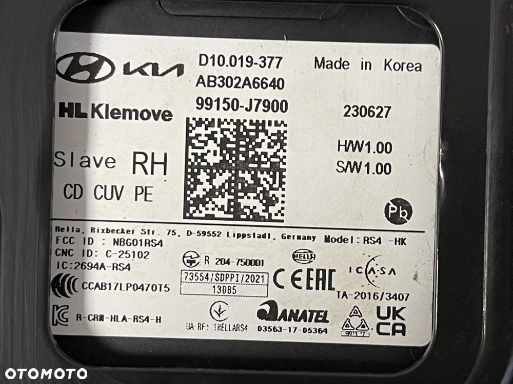 UCHWYT MODUŁ RADAR SENSOR DISTRONIC CZUJNIK PRAWY  TYLNY KIA X-CEED XCEED 18-25  99150-J7900 - 4