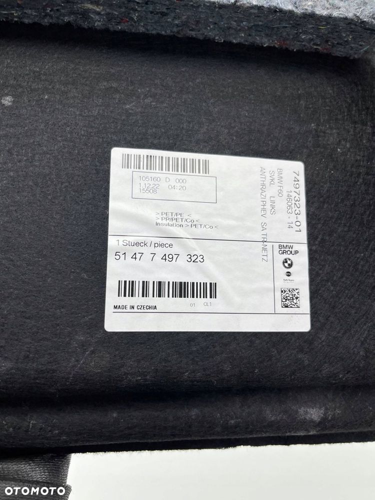 MINI F60 LCI COUNTRYMAN BOCZEK TAPICERKA BAGAŻNIKA LEWY TYŁ 7497323 - 5