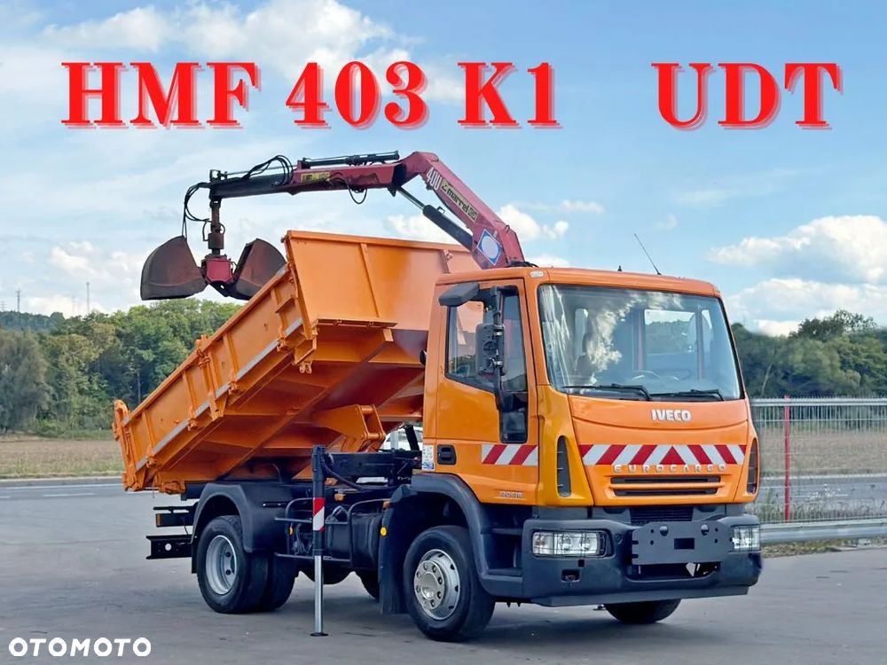 Iveco Eurocargo 120E18 * WYWROTKA 3,45 m * HMF 403 K1 * STAN BDB - 1
