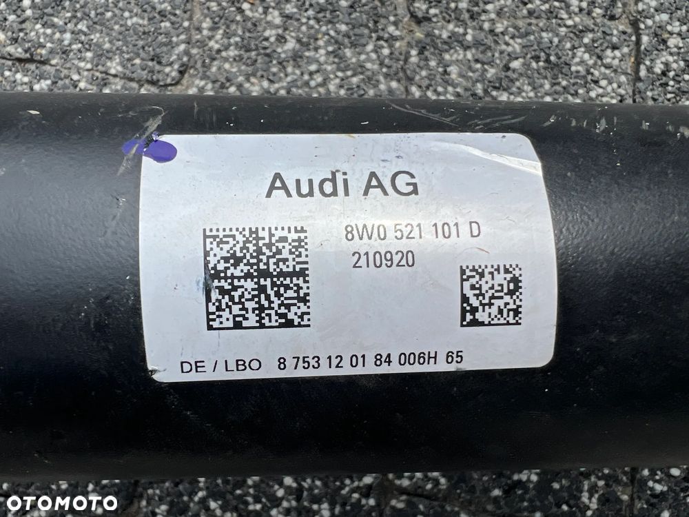 WAŁ NAPĘDOWY AUDI A5 8W 2.0 TFSI 8W0521101D - 5