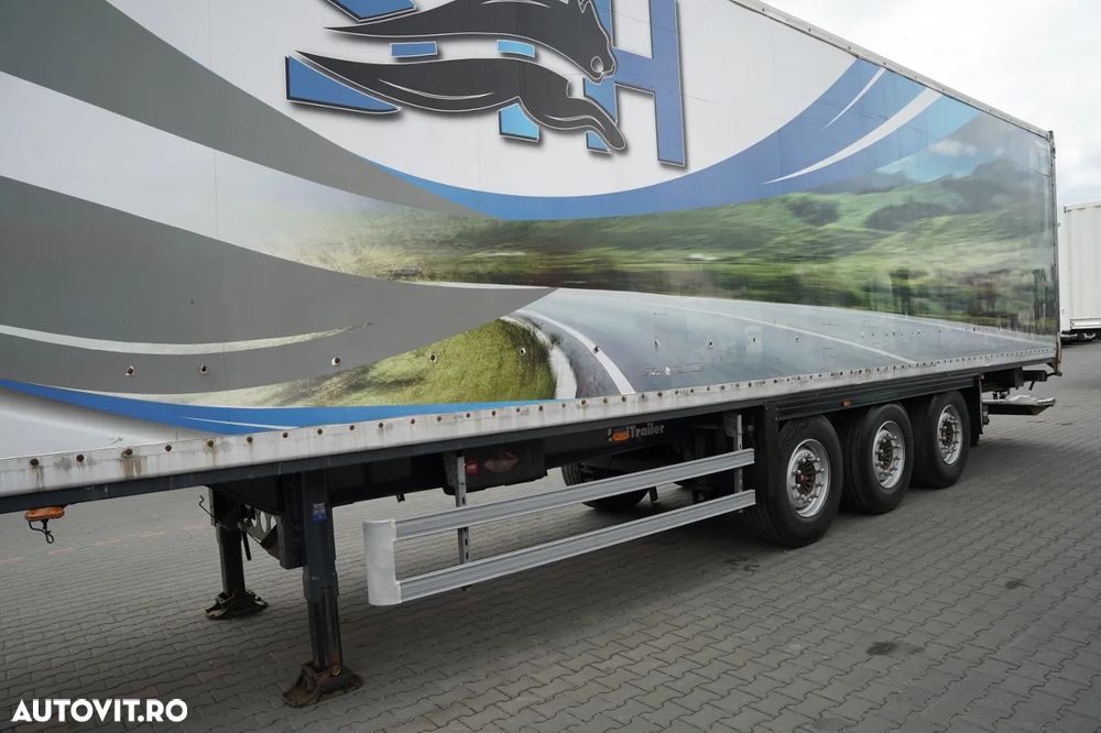 LeciTrailer CONTAINER / ELEVATOR PALFINGER 2.500 KG / AXĂ RIDICATĂ / SAF / PODEA REZISTENTĂ / OBLOANĂ RULOU - 10