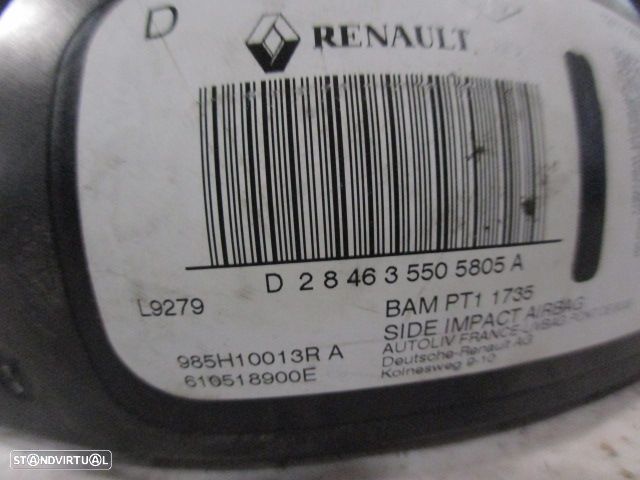 Airbag Banco 985H10013RA 610518900G RENAULT MEGANE 3 2009 1.5DCI 85CV 5P PRETO FRT DRT - 3